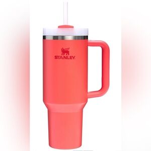 STANLEY Quencher H2.0 Tumbler with Handle and Straw 40 Oz~~Hot Coral~~🧡 🌴☀️~~